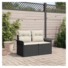 vidaXL Gartensofa Loungesofa schwarz