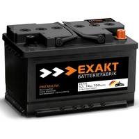 EXAKT Autobatterie 12V 74Ah 700A/EN ersetzt 68AH 70AH 72AH 77AH 75AH 80AH
