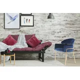 Esszimmerstuhl KAYOOM "Elva", blau (blau, roségold), B:54cm H:79cm T:57cm, Polyester, Stühle, Esszimmerstuhl