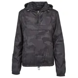 URBAN CLASSICS Ladies Camo Pull Over Jacket - Schwarz