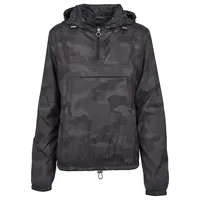 URBAN CLASSICS Ladies Camo Pull Over Jacket - Schwarz