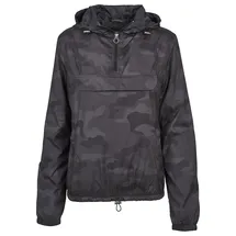 URBAN CLASSICS Ladies Camo Pull Over Jacket - Schwarz