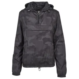 URBAN CLASSICS Ladies Camo Pull Over Jacket - Schwarz