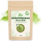 Curly Superfood Gerstengras Pulver Bio 500g - 100% naturreine BIO Rohkostqualität aus deutschem Anbau - Fein gemahlenes Gerstengrassaft Pulver Bio für Smoothies, Säfte & Co