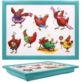 The Leonardo Collection Finola Knietablett mit Sitzsack zum Servieren von Gerichten, schöne Knietabletts zum Essen auf dem Schoß zum Abendessen oder zum Atmen, neu gestaltete Lebensmitteltabletts für