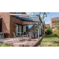 Alu Terrassenüberdachungen Bronze - Terrassendächer in 4 Farben - 3000 - 7000 x 2500 - 4000 mm (BxT) - stabile Aluminium Überdachungen für den Garten