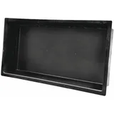 GFK Rechteckbecken 500 l schwarz 200x100x35 cm UV-beständiges Teichbecken
