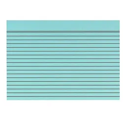 100 Karteikarten DIN A5 blau liniert