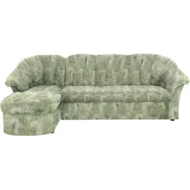 DOMO collection Eckcouch Polyester L-Form 2-Sitzer Grün