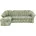 DOMO collection Eckcouch Polyester L-Form 2-Sitzer Grün