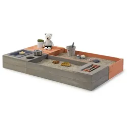 MUDDY BUDDY Sandkasten »Flexy Style«, Ab 3 Jahren, Zypressenholz - grau | rosa