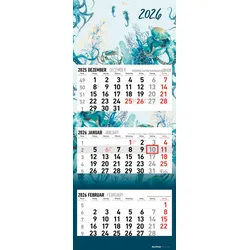 3-Monatskalender Design - Kalender 2026