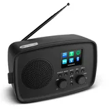 Medion® MEDION LIFE Internetradio IRE-1 (MD89318) Radio (DAB+/UKW-Empfang, Senderspeicher, 5 Watt (RMS) schwarz