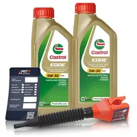 Castrol 2x 1 L EDGE 5W-30 A5/B5 + Ölwechsel-Anhänger + Einfülltrichter [Hersteller-Nr. 15F684]