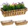 Relaxdays Blumenkasten 45 x 19,5 x 12 cm Natur