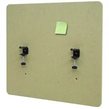 Mendler Akustik-Tischtrennwand HWC-G75, Büro-Sichtschutz Schreibtisch Pinnwand, doppelwandig Stoff/Textil ~ 60x65cm grün