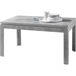 Esstisch STOLKOM "Stone", grau (beton dekor, beton dekor, beton dekor), H:76cm, Tische, 140-180 cm ausziehbar, Tisch in Beton Dekor