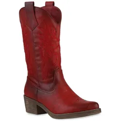 Damen Cowboystiefel in Rot