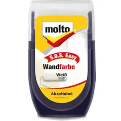 moltofill S.O.S. Wandfarbe 30 ml Ausbesserungsfarbe Farbroller weiß molto