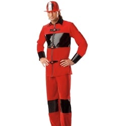 Metamorph Kostüm Sexy Feuerwehrmann Kostüm, Heißer Feuerlöscher oder heldenhafter Retter – Deine Entscheidung! rot S-M
