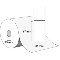 Seiko SLP-STAMP2 – Online Briefmarken-Etikett (Papier permanent) 36 mm x 67 mm / weiß / 310 Etiketten je Rolle