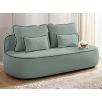 S-Style Kindersofa Vero 210 x 90 x 98 cm Teilmassiv Buche Blaugrau