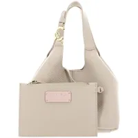Coccinelle C-Easy Umhängetasche Leder Beige/Weiß