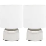 vidaXL Tischlampen Weiß 2 St.