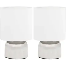 vidaXL Tischlampen Weiß 2 St.