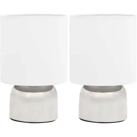 vidaXL Tischlampen Weiß 2 St.