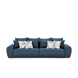 Big Sofa  Emma , blau , Maße (cm): B: 306 H: 83 T: 115