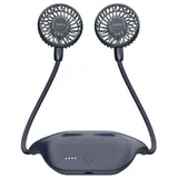 Tragbarer Nackenventilator Mit 10.000 Mah, Kleiner Tischventilator Mit 48 Stunden Laufzeit, Usb-aufladbar, 6 Geschwindigkeitsstufen, Für Outdoor-aktivitäten Wie Camping Und Büro - Crezuo