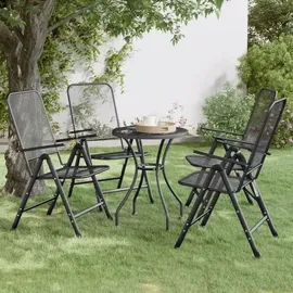 vidaXL Klappbare Gartenstühle 61 x 61 x 106 cm anthrazit 4 St.