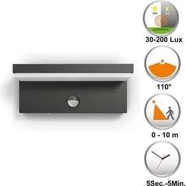 Philips myGarden LED-Außen-Wandleuchte mit Bewegungsmelder Bustan