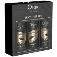 orgie Massageöl Sexy Therapy Collection - Mini Size 3 Flaschen mit je 30ml, Geschenkbox, 1-tlg., Sortiment mit drei verschiedenen Sorten weiß