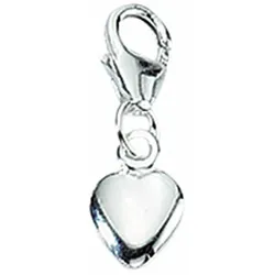 Charm-Einhänger ADELIA ́S "925 Silber Charms Anhänger Herz", silber, Charms, Damen, Silber 925 (Sterlingsilber), 925 Sterling Silber Silberschmuck für Damen