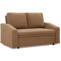 Möbel Kraft Couch Webstoff 2-Sitzer Braun