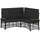 vidaXL Garten Liegesofa Set 164 x 164 x 112 cm Schwarz