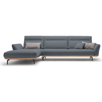 hülsta sofa Ecksofa hs.460, Sockel in Eiche, Winkelfüße in Umbragrau, Breite 338 cm grau