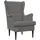 vidaXL Sessel Dunkelgrau Samt 1 x 1 x 1 cm Grau mit Kissen