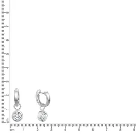 VIVANCE Creolen VIVANCE Silber 925 Zirkonia weiß one-size