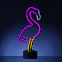 Satisfire LED Neonlicht Dekofigur FLAMINGO H: 30cm in pink,