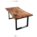 KAWOLA Lore 180 x 76 x 90 cm nussbaumfarben/schwarz