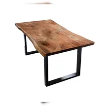 KAWOLA Lore 180 x 76 x 90 cm nussbaumfarben/schwarz