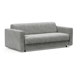 Schlafsofa Amida Kunstfaser H:75cm/B:197cm/T:101cm Hellgrau klappbar klassischer Stil