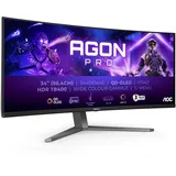 AOC Agon PRO AG346UCDAM - 34 Zoll WQHD OLED Curved Gaming Monitor, 175 Hz, 0.03 ms, FreeSync Premium Pro, G-Sync comp., HDR400 (3440x1440, 2X HDMI, DisplayPort, USB Hub) schwarz
