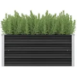 vidaXL Garten-Hochbeet verzinkter Stahl rechteckig 100 x 40 x 45 cm Anthrazit 
