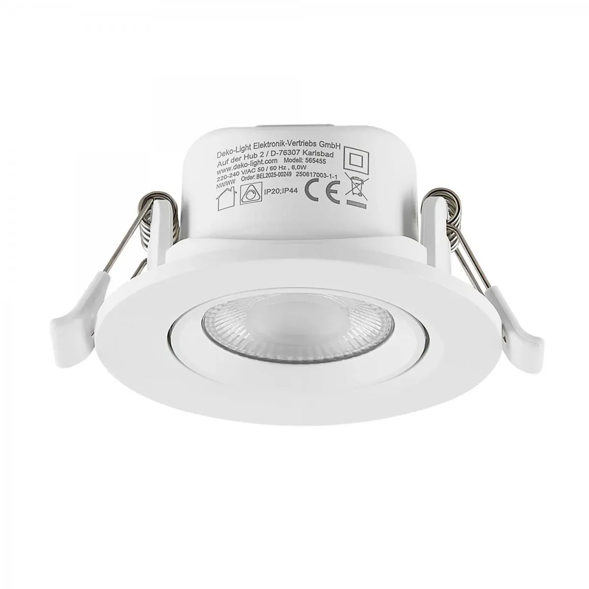 Deko-Light Einbaustrahler Surtur Tilt 68mm 6W Dimmbar 2700/3000/4000K Weiß