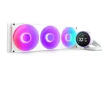 NZXT Kraken Serie – AIO CPU-Flüssigkeitskühler – Anpassbares LCD-Display – Hochleistungs-Lüfter – Kompatibel mit Intel® & AMD® Sockel – Elite 420 RGB 2025 – Weiß