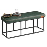 VASAGLE Sitzbank LOM073C01 waldgrün Kunstleder 120,0 cm